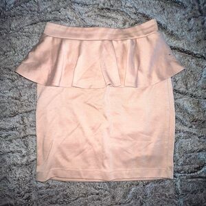 Tan peplum skirt bodycon style